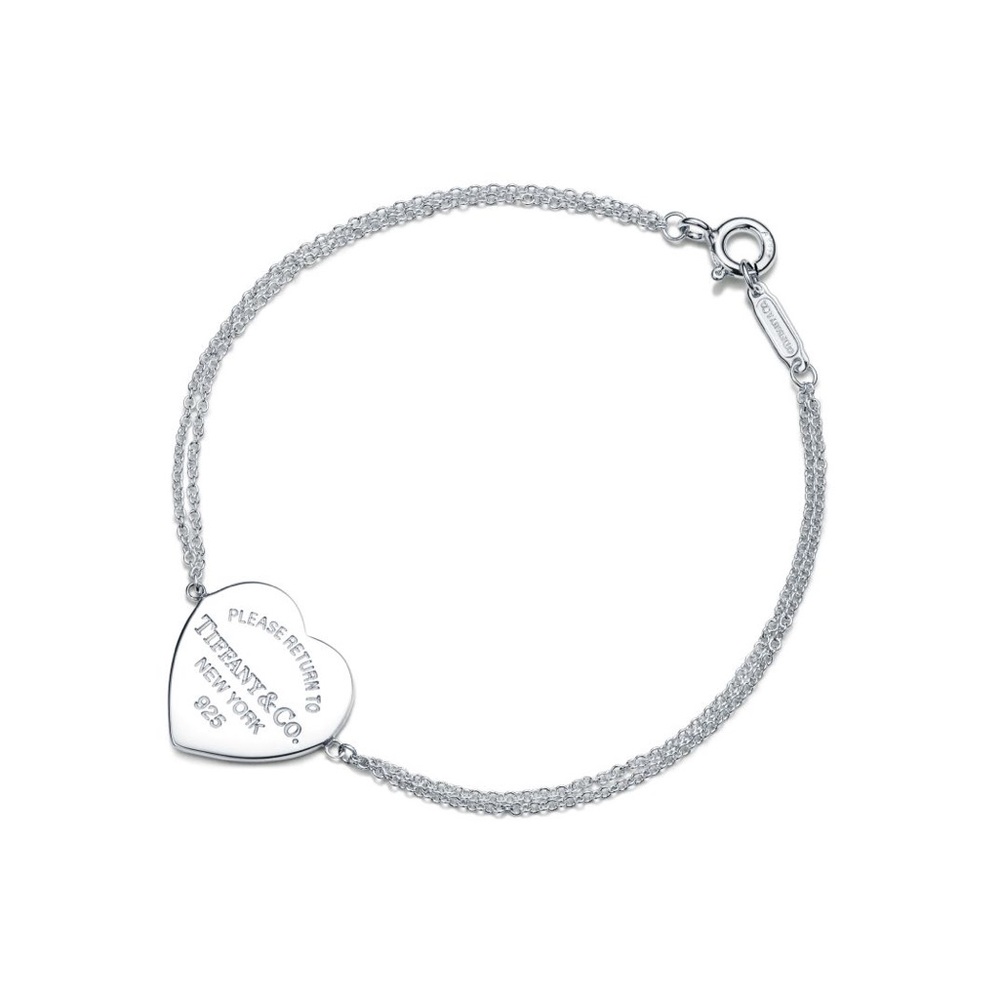 Tiffany & Co. Heart Tag Double Chain Bracelet